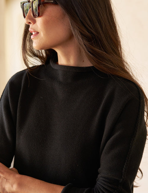 MONTEREY Black, Pure Italian Cotton, view 3