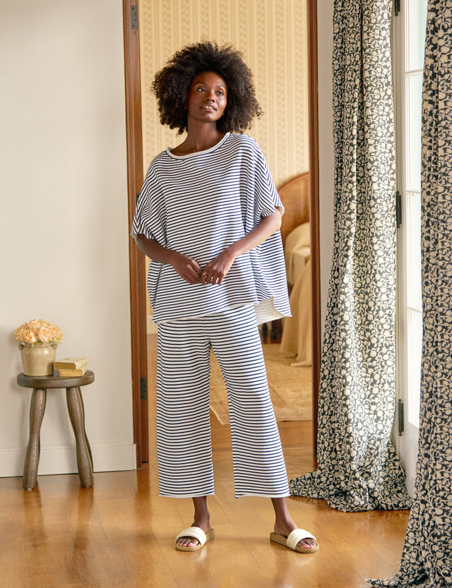 GREECE TRAVEL SET Navy French Stripe