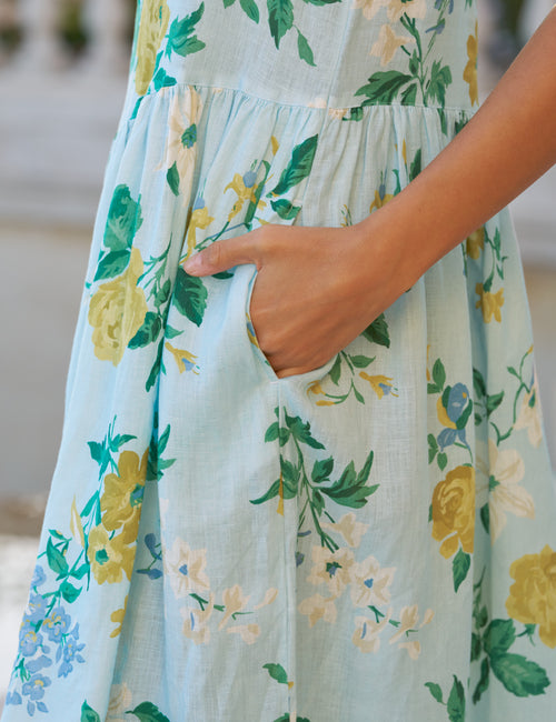 DAPHNE Spring Bouquet, Italian Classic Linen, view 3