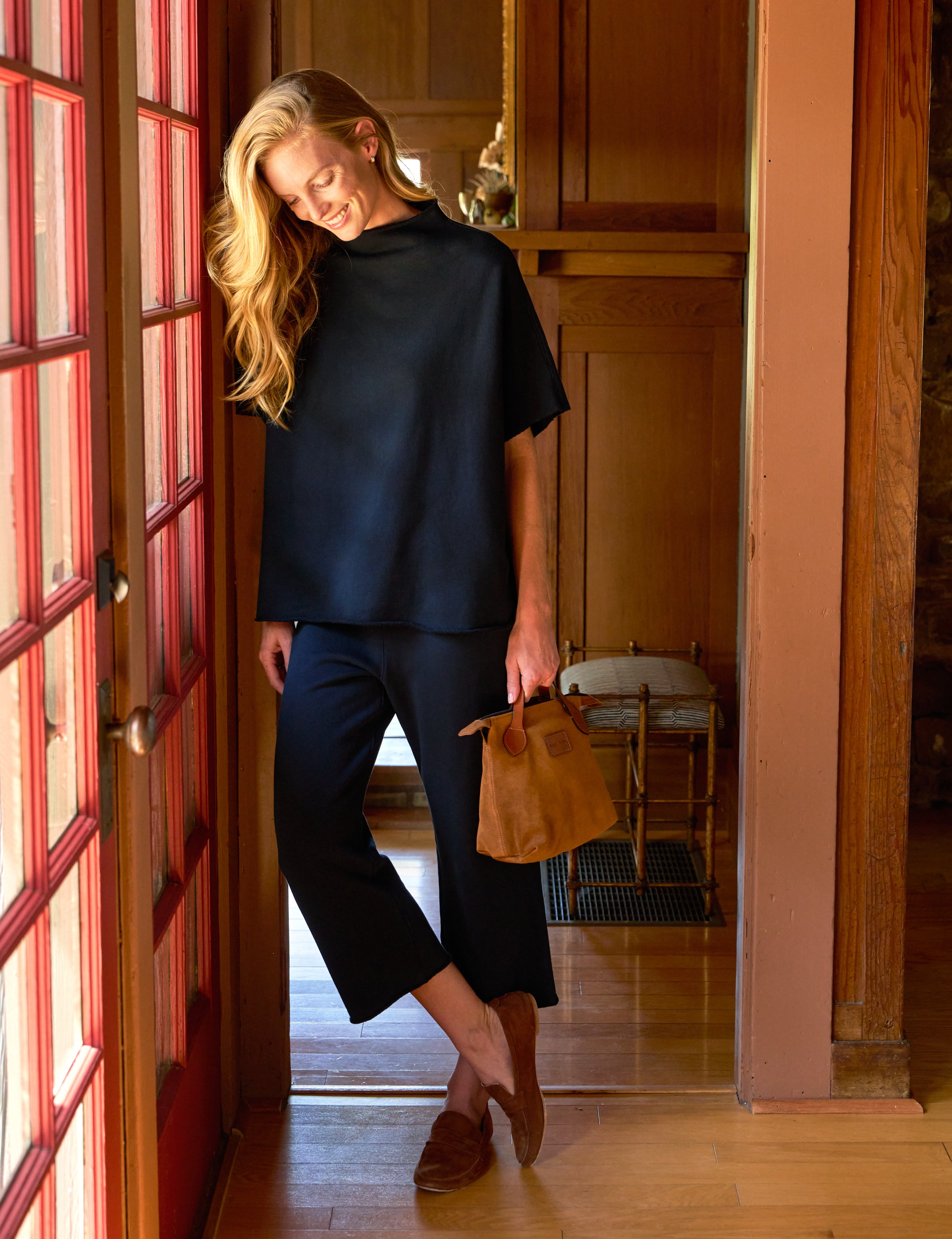 Malibu Travel Set, Audrey Capelet & Favorite Sweatpants, Navy
