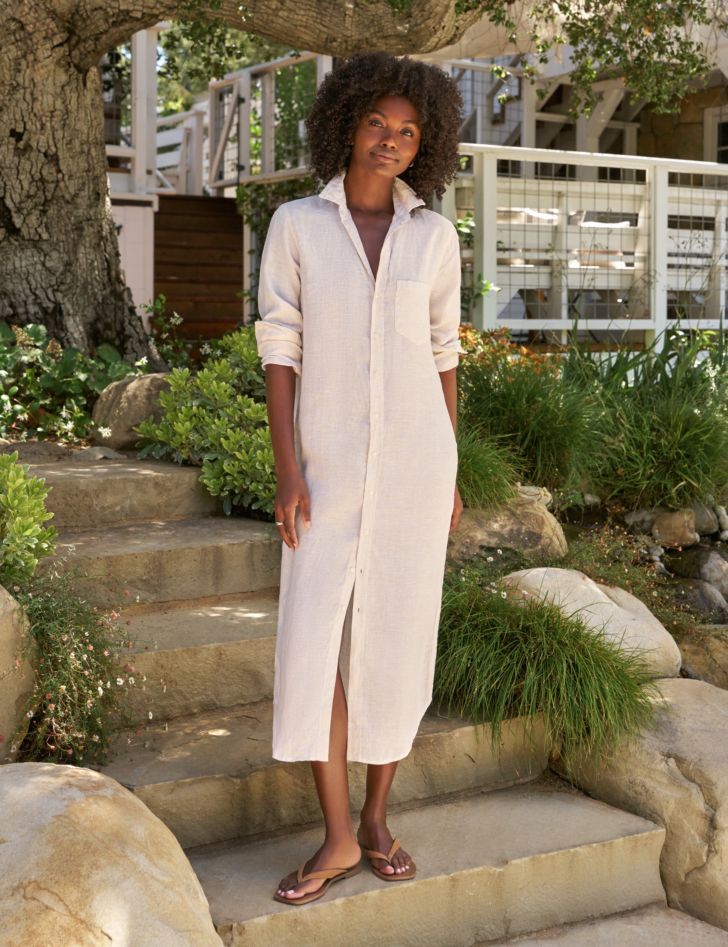 Rory, Maxi Shirtdress, Cream