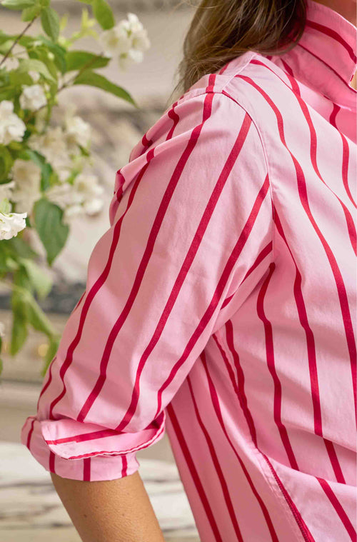 EILEEN Pink and Red Stripe, Italian Superluxe, alternate view