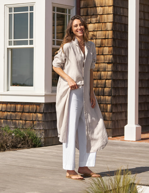 MEGAN Sand, Washed Linen, front view