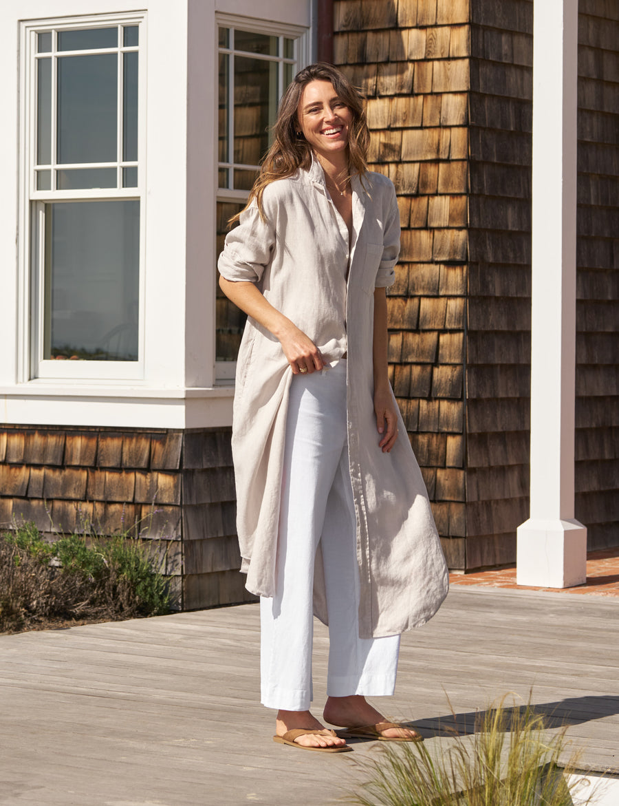 Megan, One-Size Maxi Shirtdress, Beige | Frank & Eileen Megan, One-Size Maxi Shirtdress, Beige | Frank & Eileen