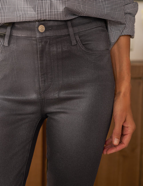 SLIGO Pewter Glitter Wax, Italian Waxed Denim, view 3