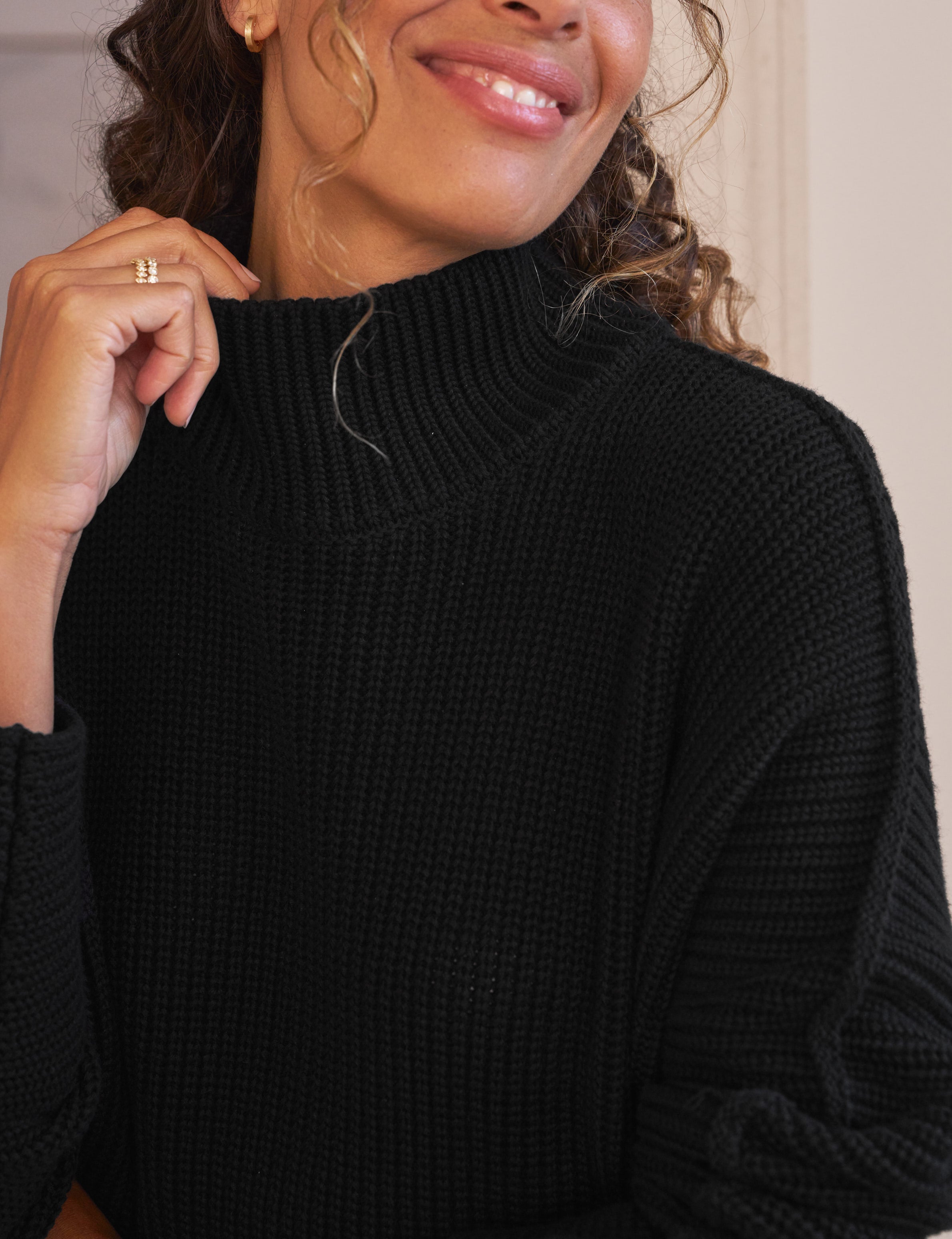 MONTECITO TURTLENECK Black, Pure Italian Cotton