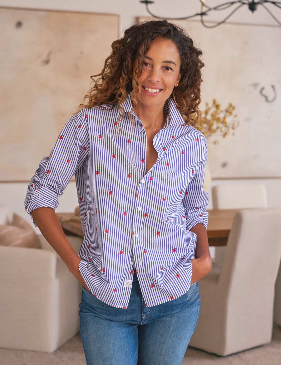 EILEEN NYC Apples, Italian Classic Poplin