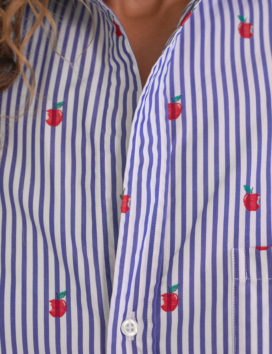 EILEEN NYC Apples, Italian Classic Poplin