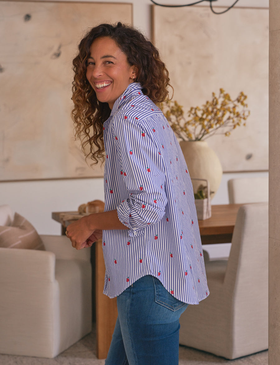 EILEEN NYC Apples, Italian Classic Poplin