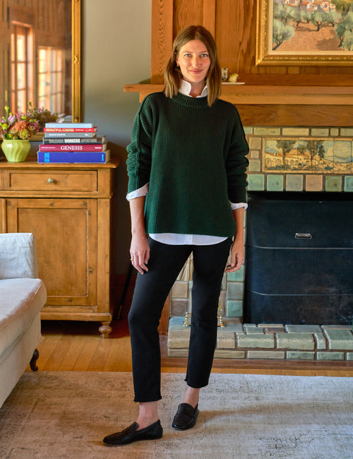MONTECITO SWEATER British Racing Green, Pure Italian Cotton, view 5