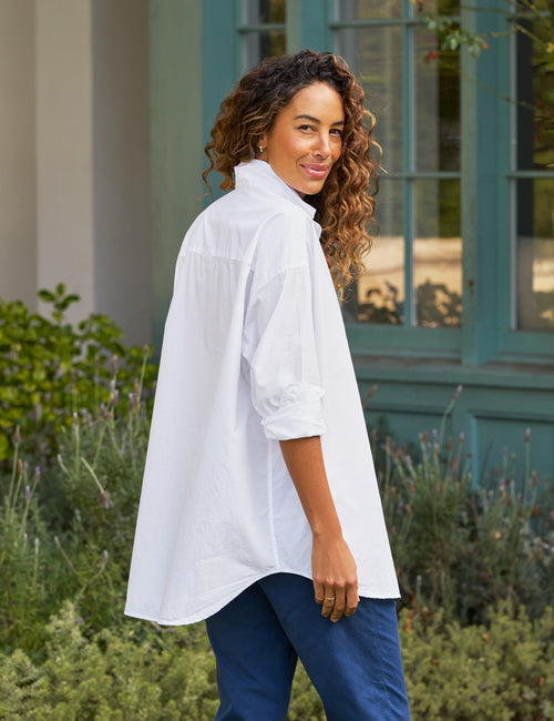 SHIRLEY White, Everyday Poplin, alternate view