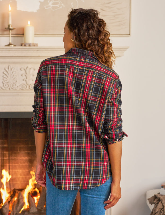 EILEEN Red Multi Plaid, Italian Flannel