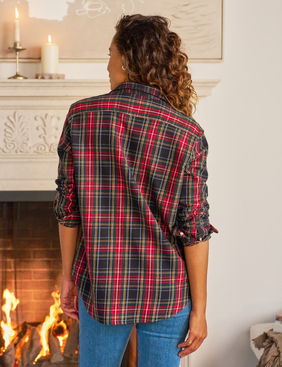 EILEEN Red Multi Plaid, Italian Flannel