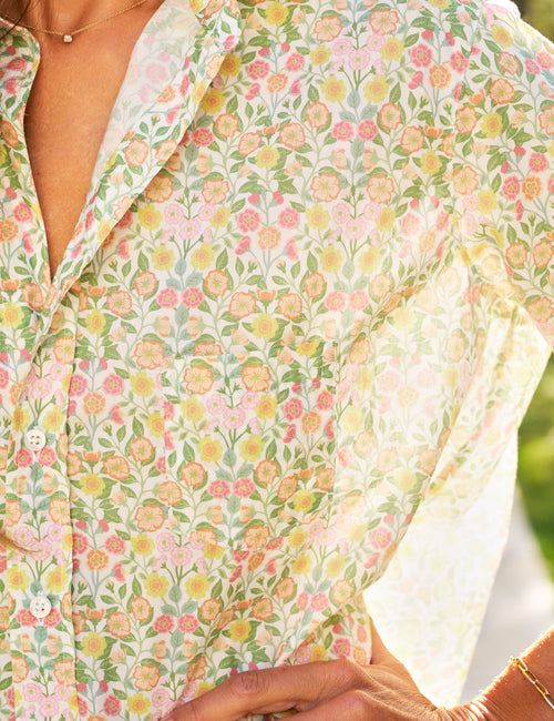 EILEEN Yellow and Pink Floral, Made with Liberty Fabric, alternate view