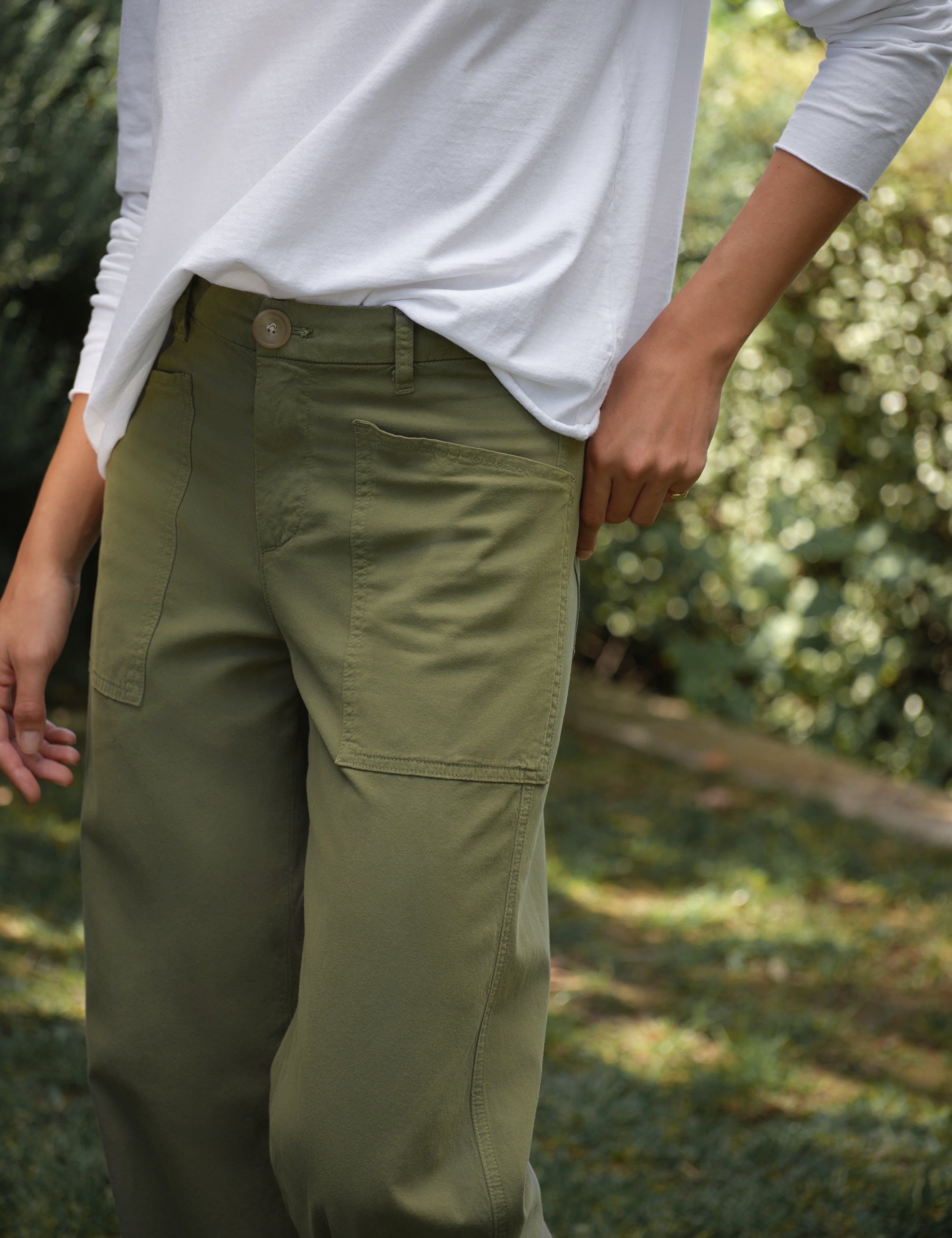 LIMERICK Olive, Italian Peached Twill, view 3