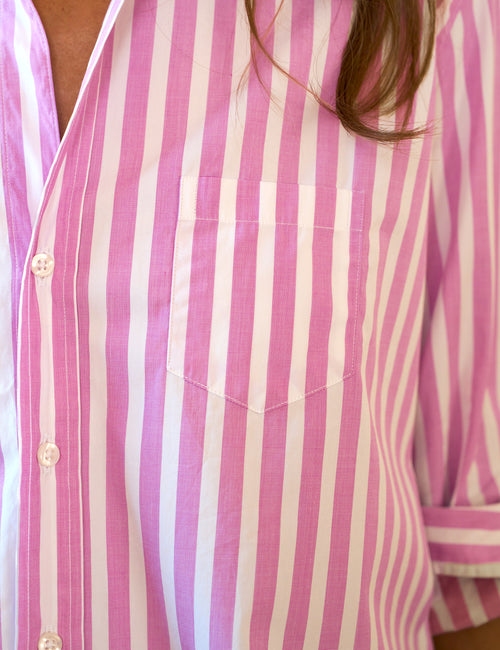 EILEEN Wide Pink Stripe, Italian Superluxe, view 3