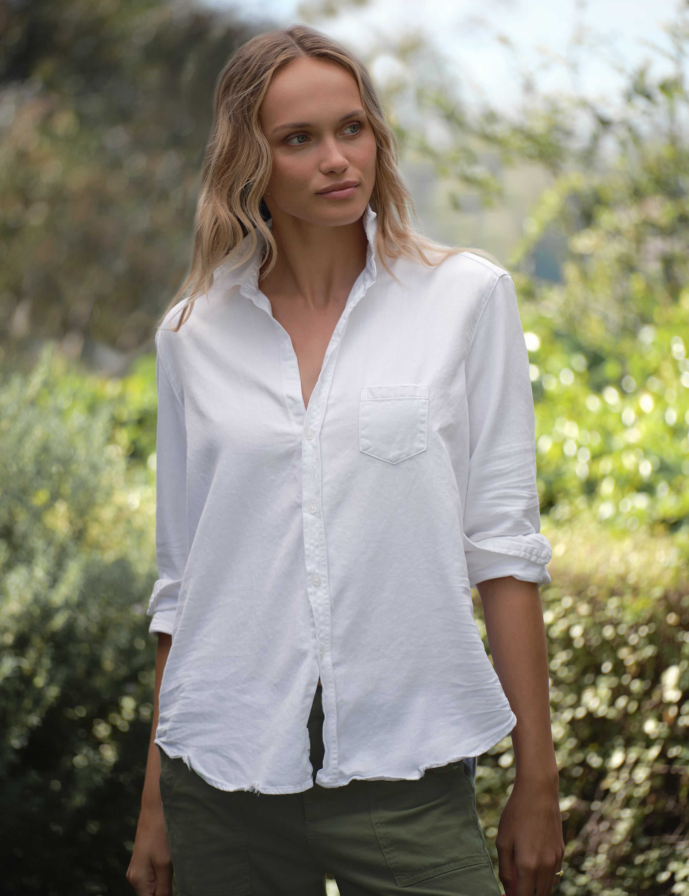 EILEEN White, Famous Denim, front view