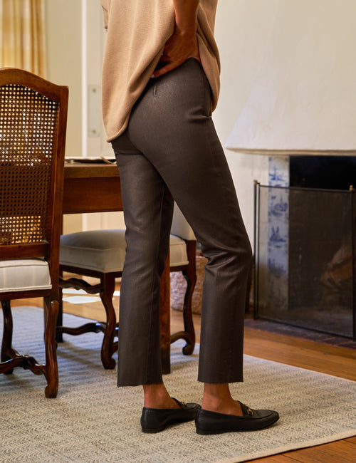 DERRY ILLUSION Chocolate Glitter Wax, Italian Waxed Denim, alternate view