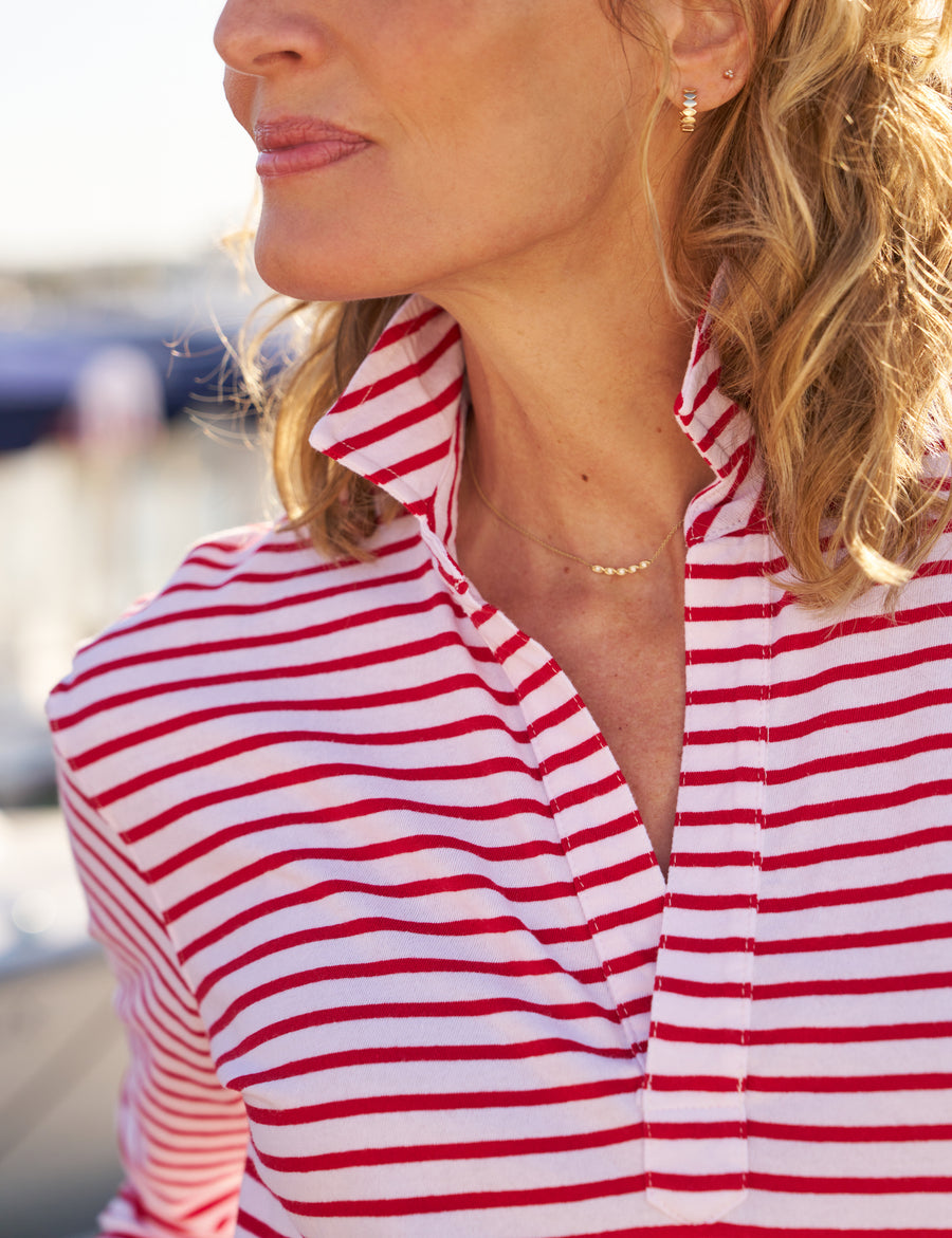 PATRICK Red French Stripe, Heritage Jersey