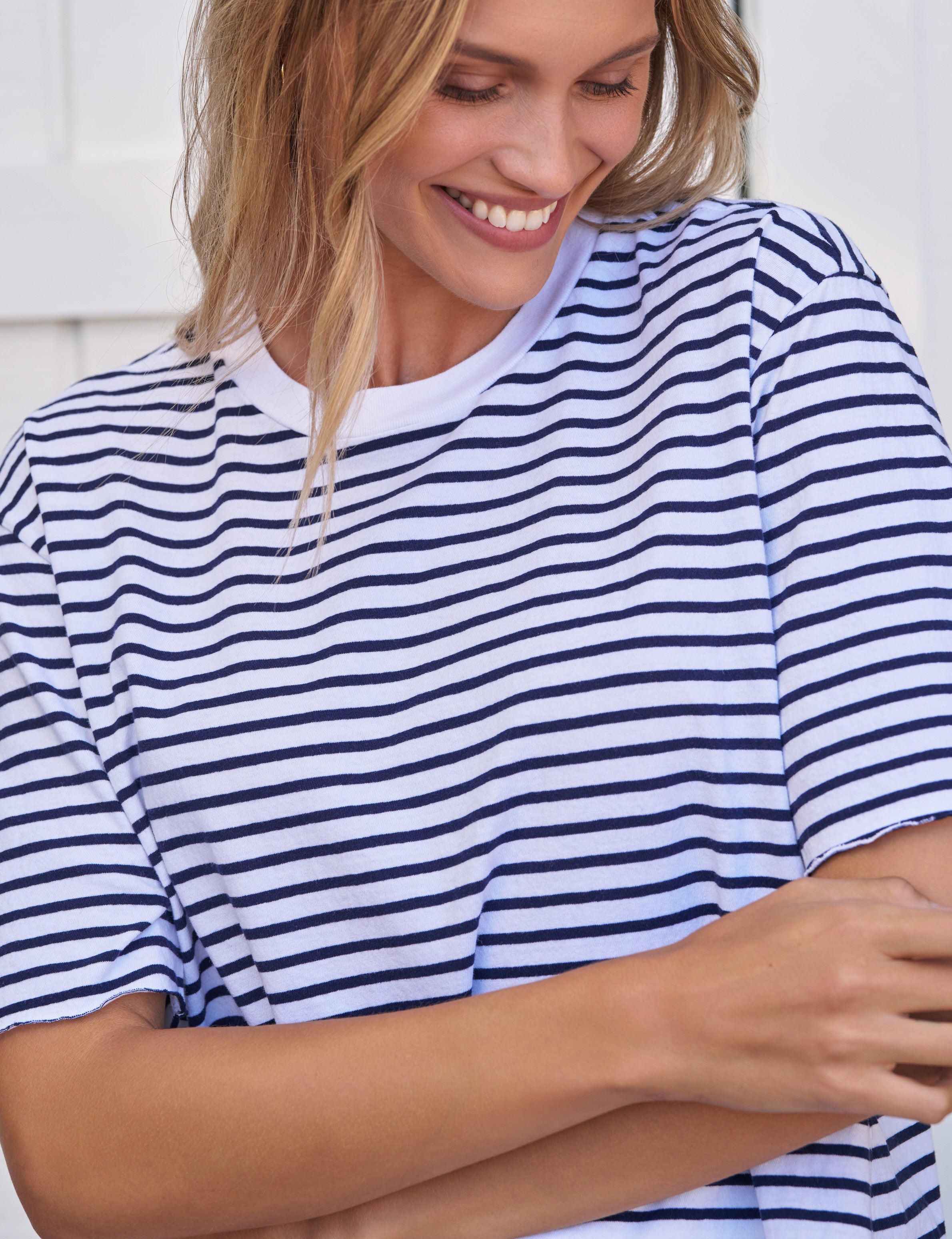 PERRY Navy French Stripe, Vintage Jersey, view 3