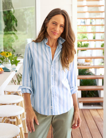 BARRY Navy and White Stripe, Superluxe
