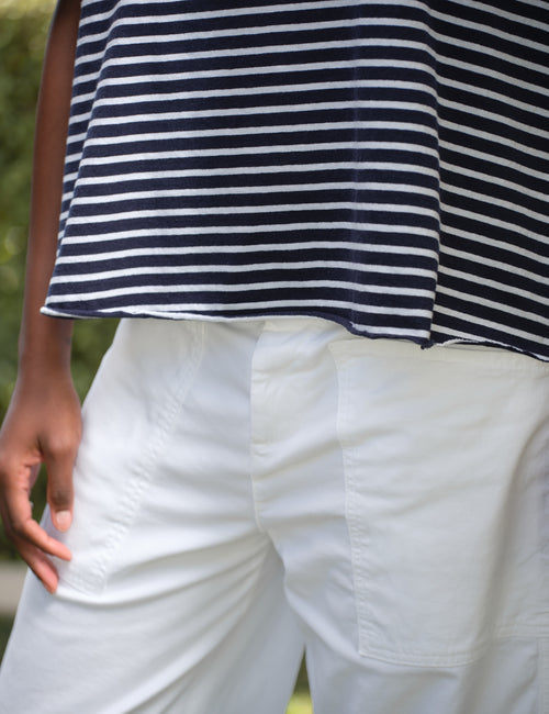 BRAY White, Italian Peached Twill, view 3