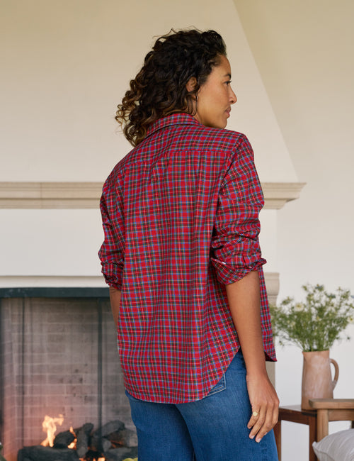 EILEEN Multicolor Small Red Plaid, Italian Flannel, alternate view