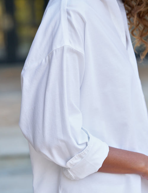 SHIRLEY White, Italian Brushed Oxford, view 3