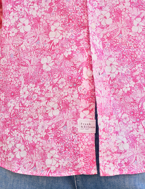 EILEEN Pink Floral, Italian Classic Linen, view 3