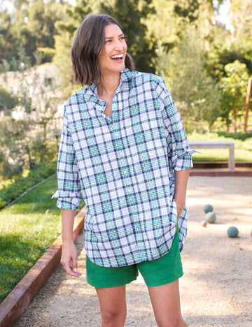 SHIRLEY Navy and Green Plaid, Superluxe