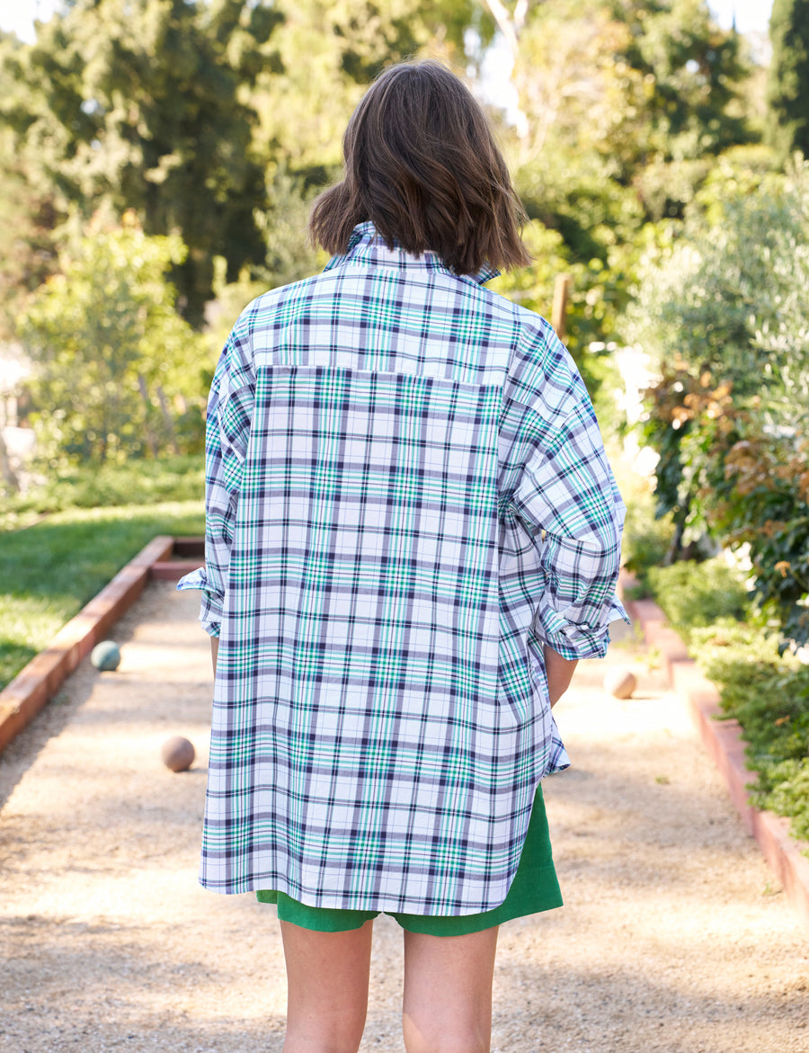 SHIRLEY Navy and Green Plaid, Superluxe