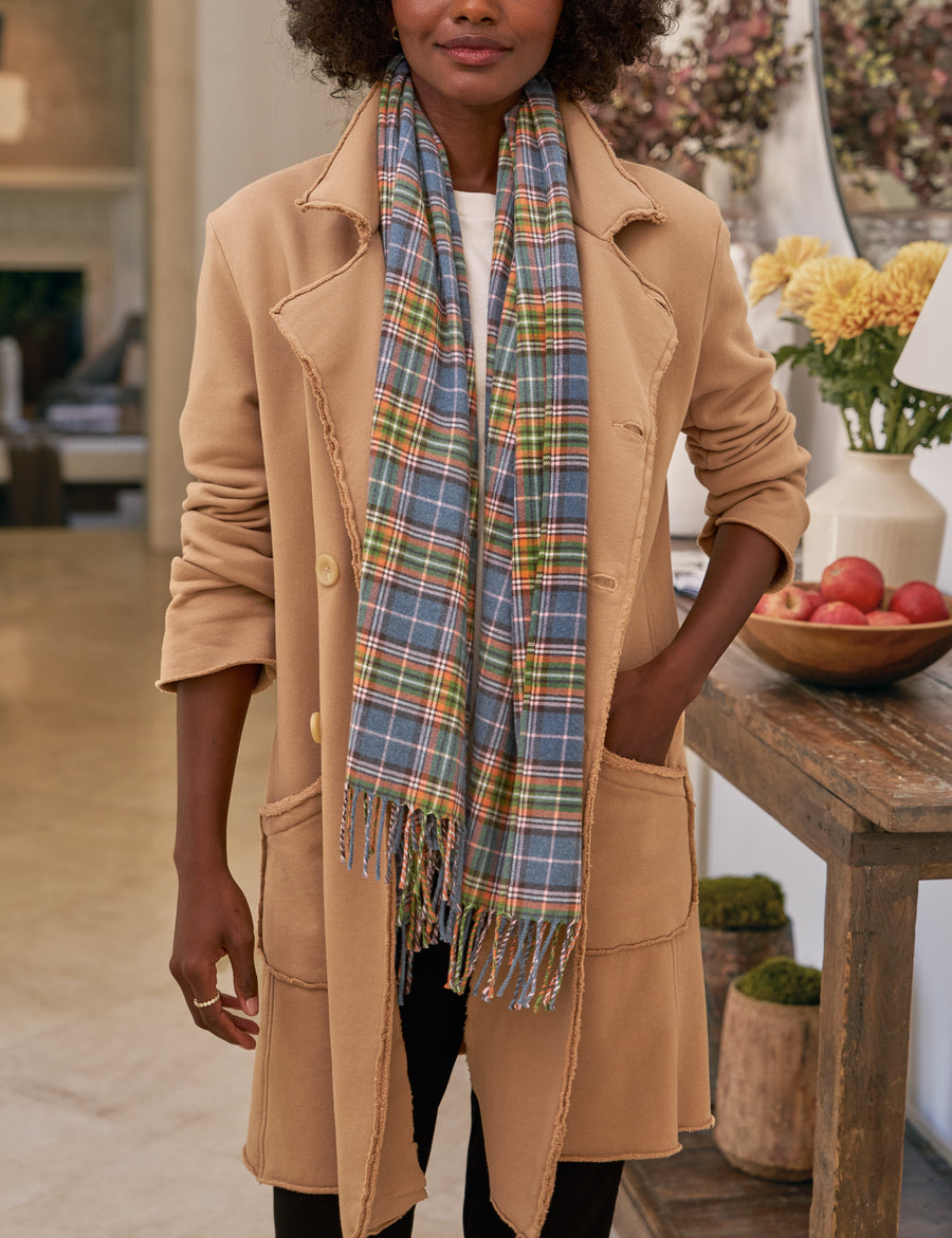 NOELLE Orange and Green with Blue Plaid