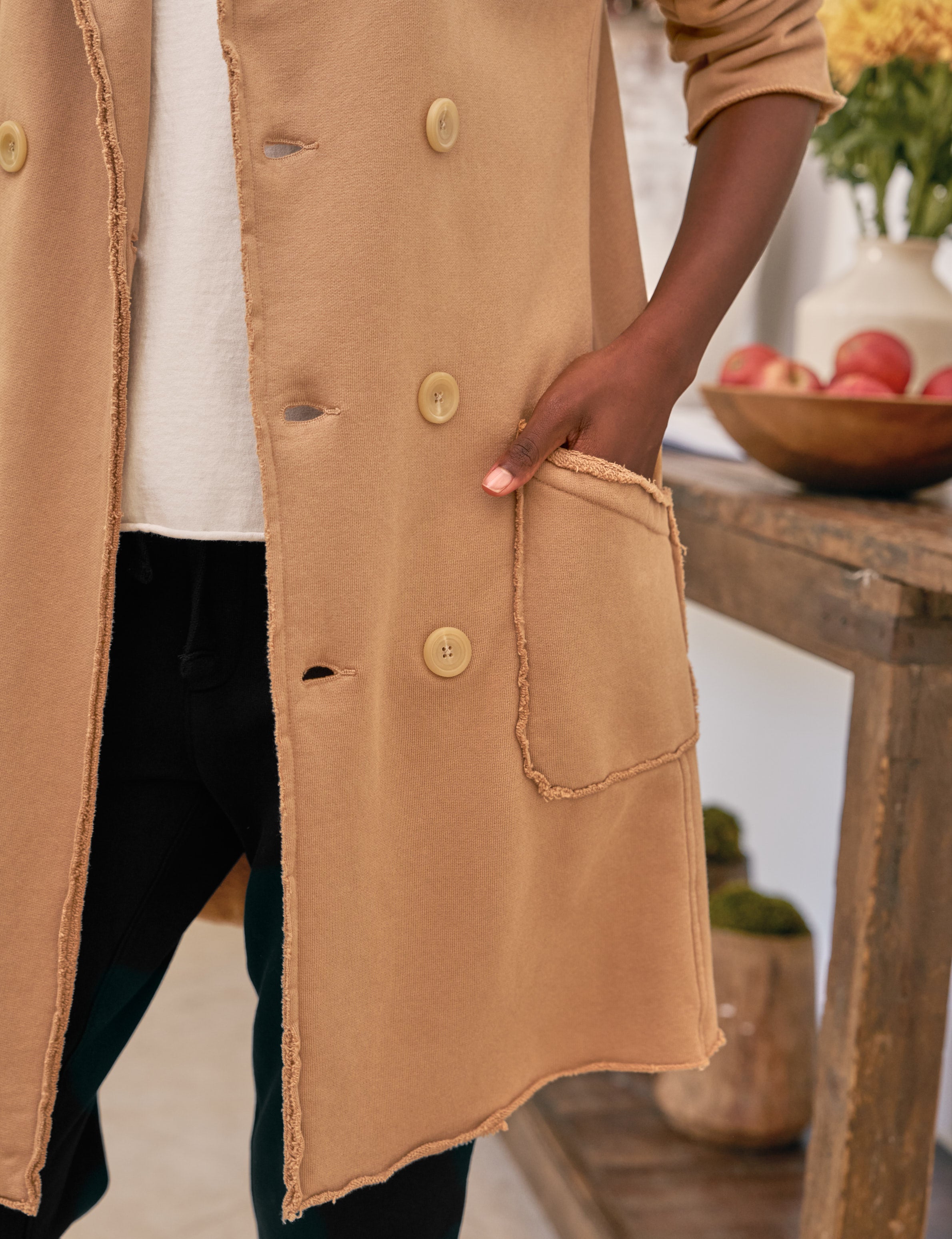 BELFAST TRENCH Camel, Triple Fleece