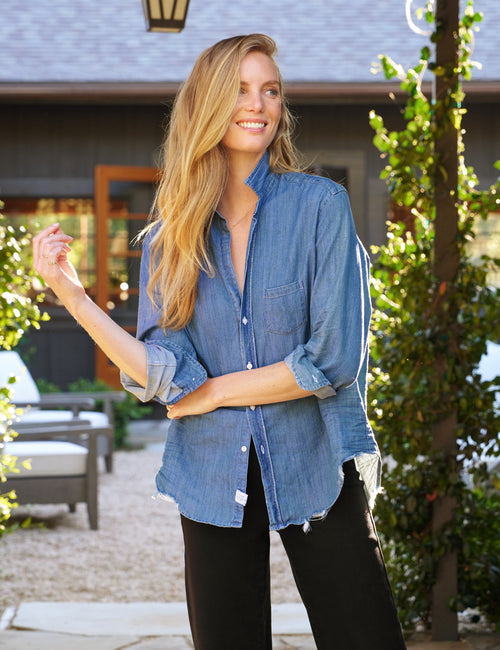 EILEEN Vintage Stonewashed Indigo, Famous Denim, front view
