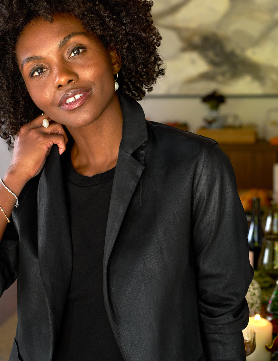 DUBLIN Black Wax, Italian Waxed Denim