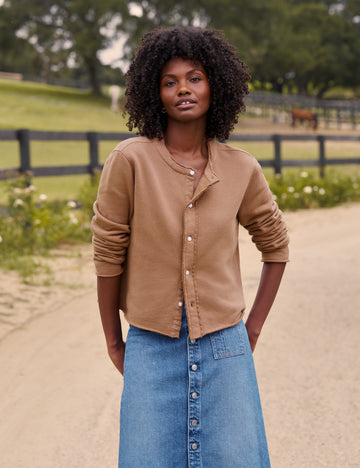 Frank&Eileen カーディガン Jackie, Sweatshirt Cardigan, Light Blue | Frank & Eileen