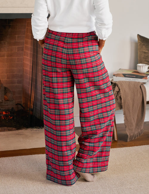 PIPER Multicolor Red and Green Plaid, Italian Flannel, alternate view