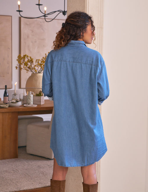 MARY Vintage Stonewashed Indigo, Famous Denim, alternate view