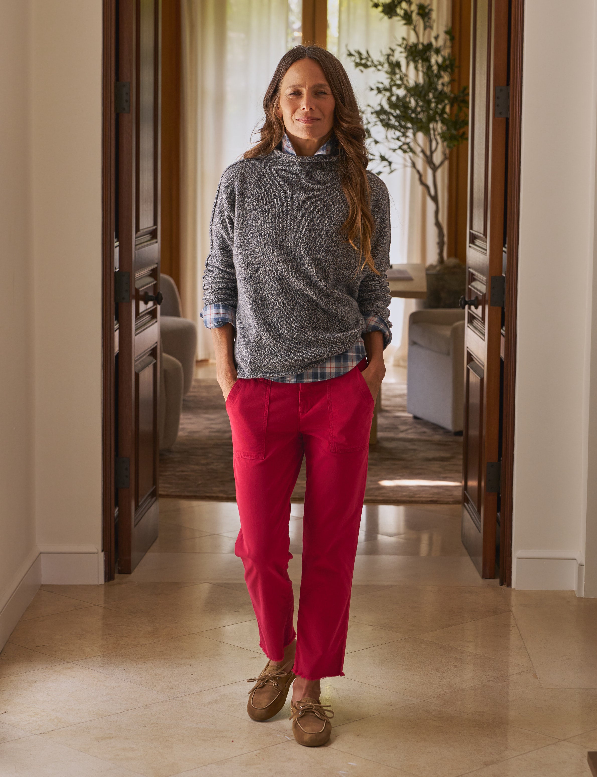 MONTEREY Dark Gray and Navy Melange, Pure Japanese Cotton