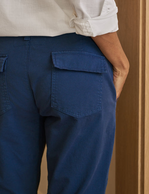BLACKROCK Classic Navy, Italian Peached Twill, view 3