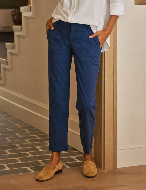 BLACKROCK Classic Navy, Italian Peached Twill, view 4