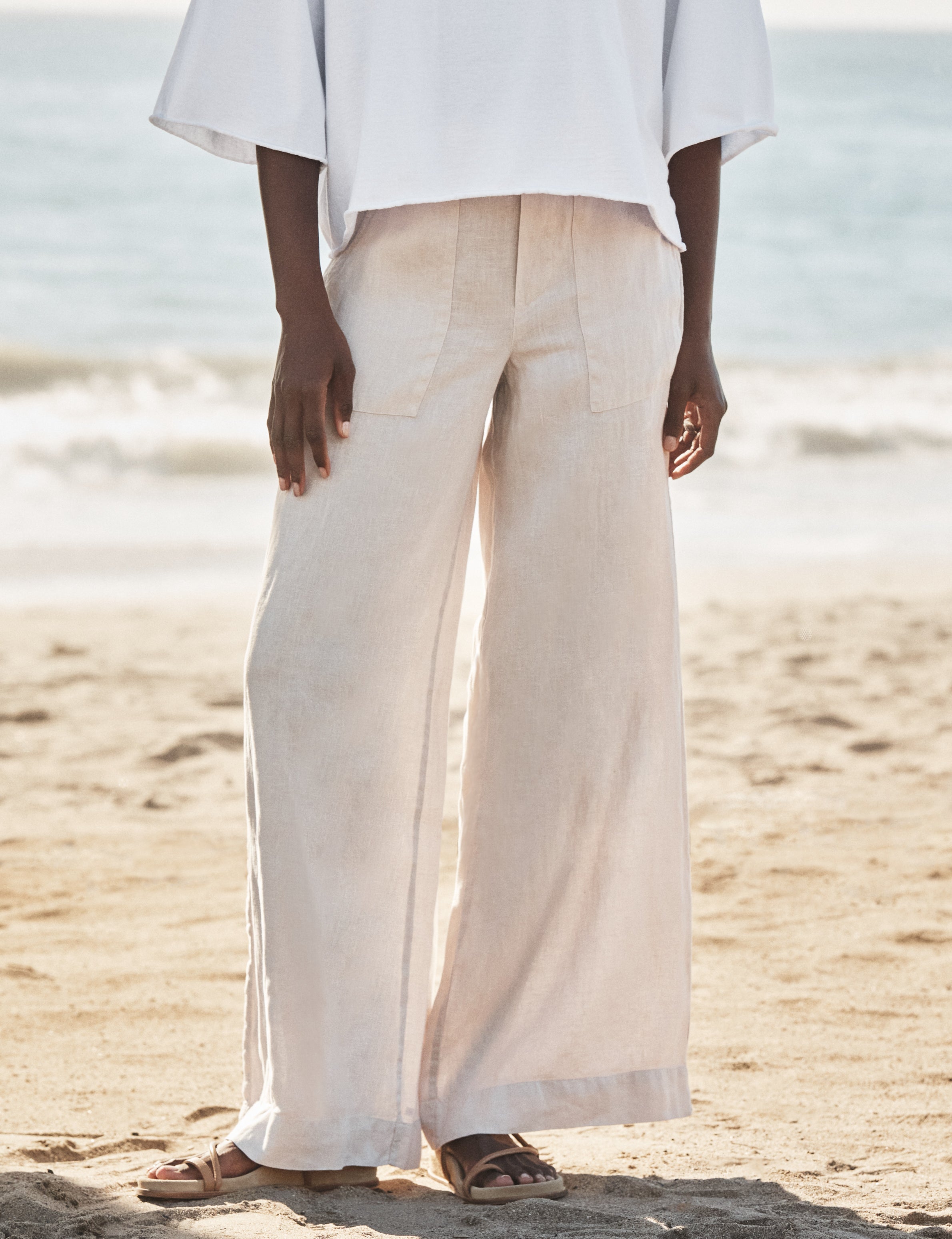 MADELINE Sand, Washed Linen, front view