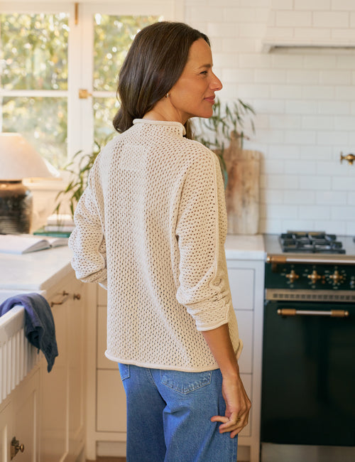 MONTEREY POINTELLE Sand, Pure Italian Cotton, alternate view