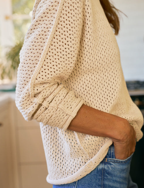 MONTEREY POINTELLE Sand, Pure Italian Cotton, view 3