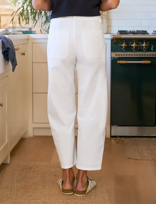 BRAY White, Italian Peached Twill, alternate view