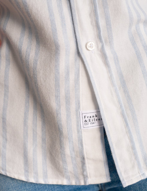 EILEEN Multi Blue Stripe, Italian Flannel, view 3