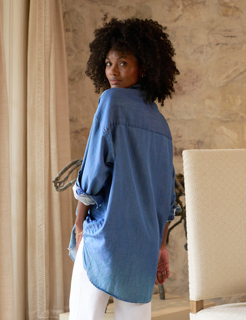 SHIRLEY Vintage Stonewashed Indigo, Famous Denim, alternate view