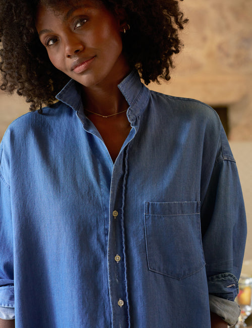 SHIRLEY Vintage Stonewashed Indigo, Famous Denim, view 4