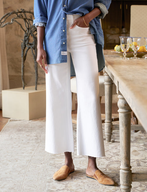 GALWAY 26" White, Italian Dream™ Denim, front view