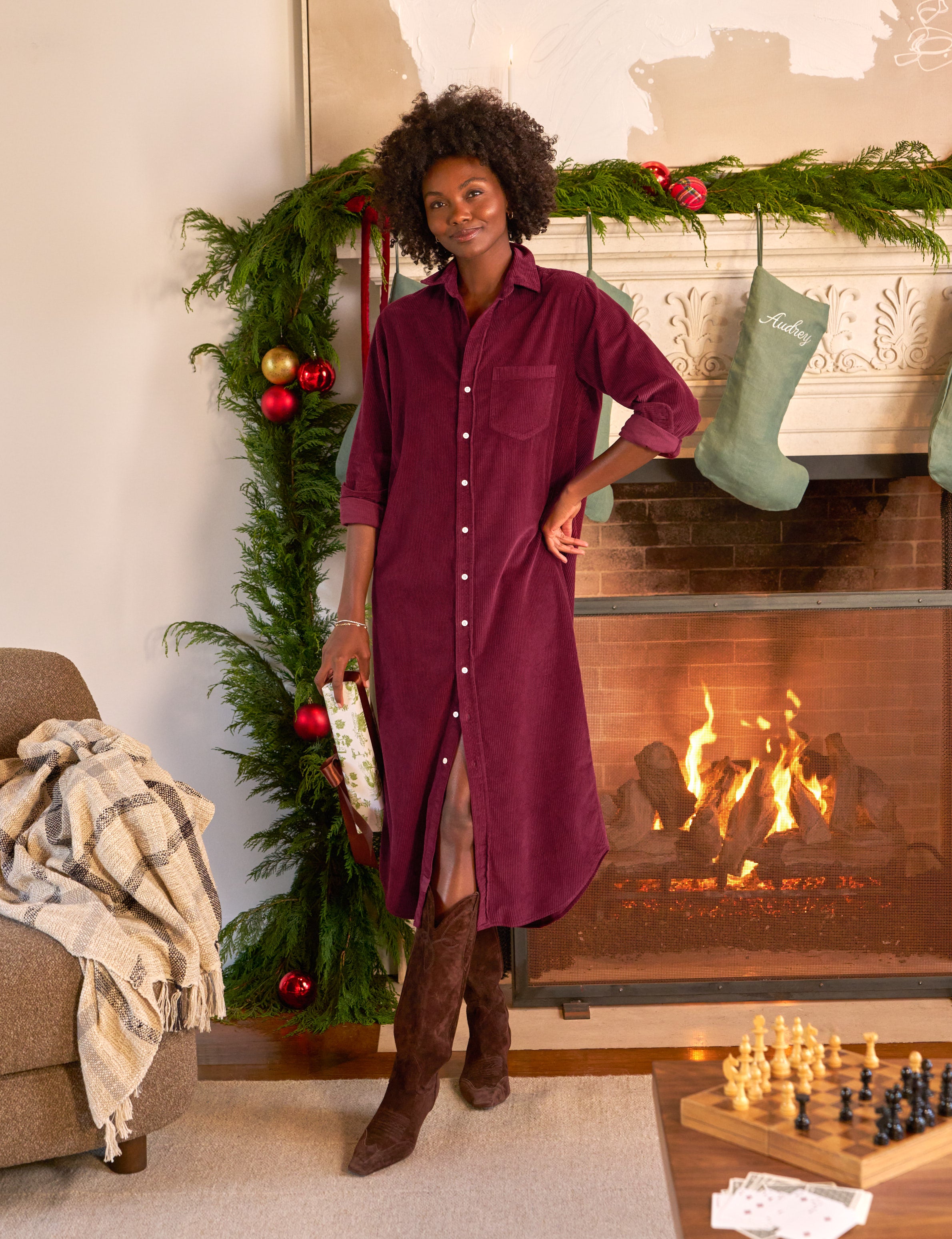 RORY Maroon, Italian Corduroy